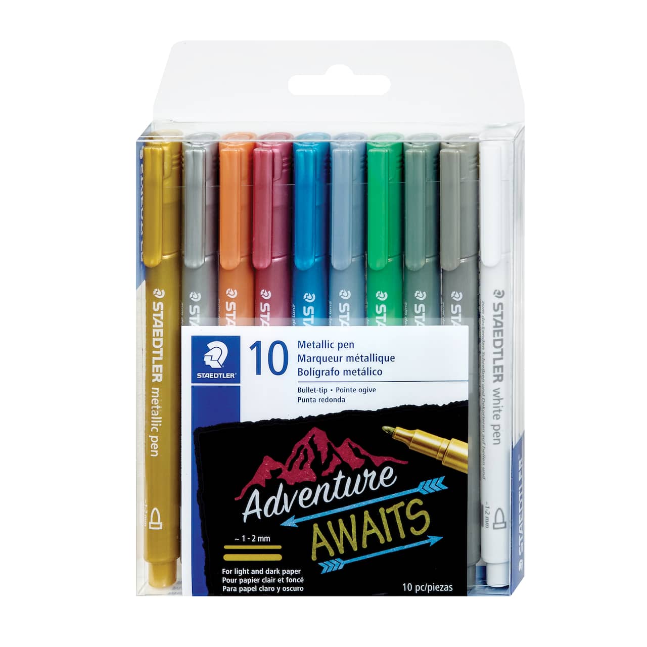 Staedtler® 10 Colour Bullet Tip Metallic Pen Set